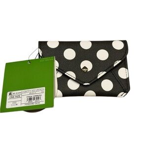 NWT Kate Spade x Target Polka Dot Envelope Card Case Black White Limited